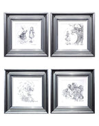 Alice Pencil Sketch Boutique Editions - non matching set of 4 - SOLD OUT by artist Kerry Darlington - Wyecliffe Galleries