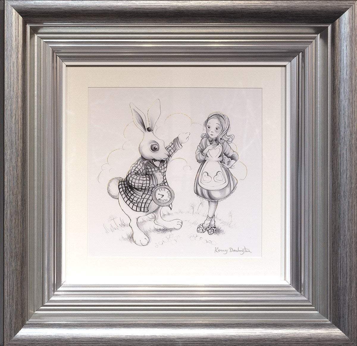 Alice Pencil Sketch Boutique Editions - non matching set of 4 - SOLD OUT by artist Kerry Darlington - Wyecliffe Galleries