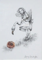 Alice Plays Croquet (sketch) - SOLD OUT by artist Kerry Darlington - Wyecliffe Galleries