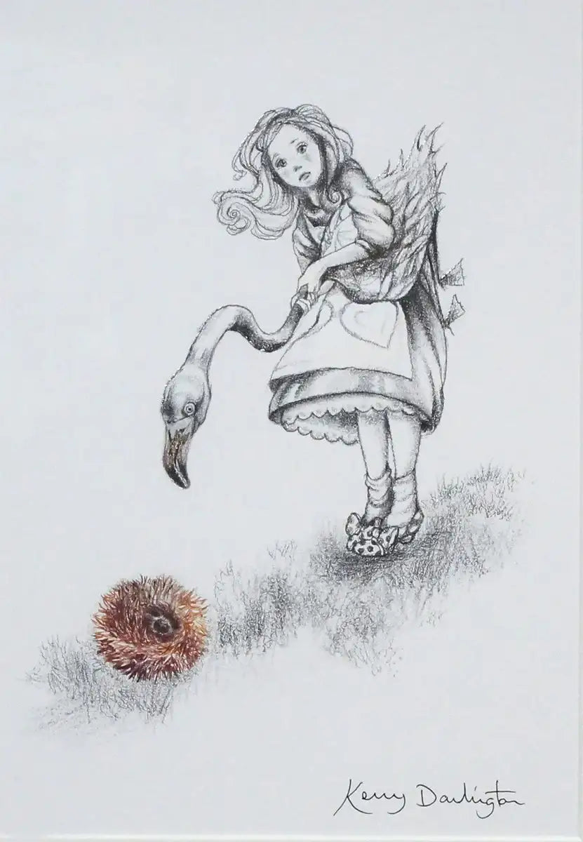Alice Plays Croquet (sketch) - SOLD OUT by artist Kerry Darlington - Wyecliffe Galleries