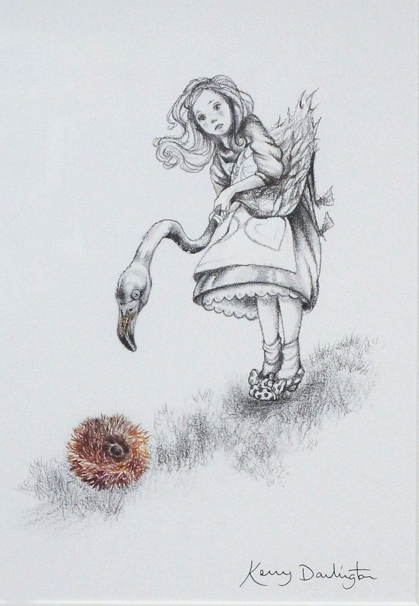 Alice Plays Croquet (sketch) - SOLD Kerry Darlington