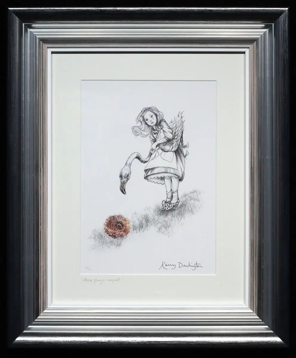 Alice Plays Croquet (sketch) - SOLD OUT by artist Kerry Darlington - Wyecliffe Galleries