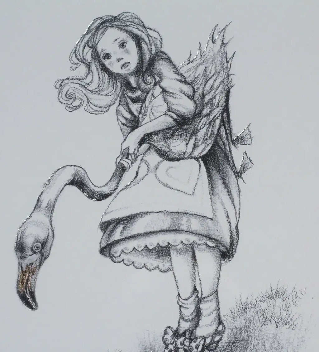 Alice Plays Croquet (sketch) - SOLD OUT by artist Kerry Darlington - Wyecliffe Galleries