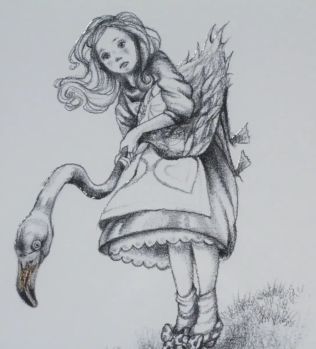 Alice Plays Croquet (sketch) - SOLD OUT by artist Kerry Darlington - Wyecliffe Galleries