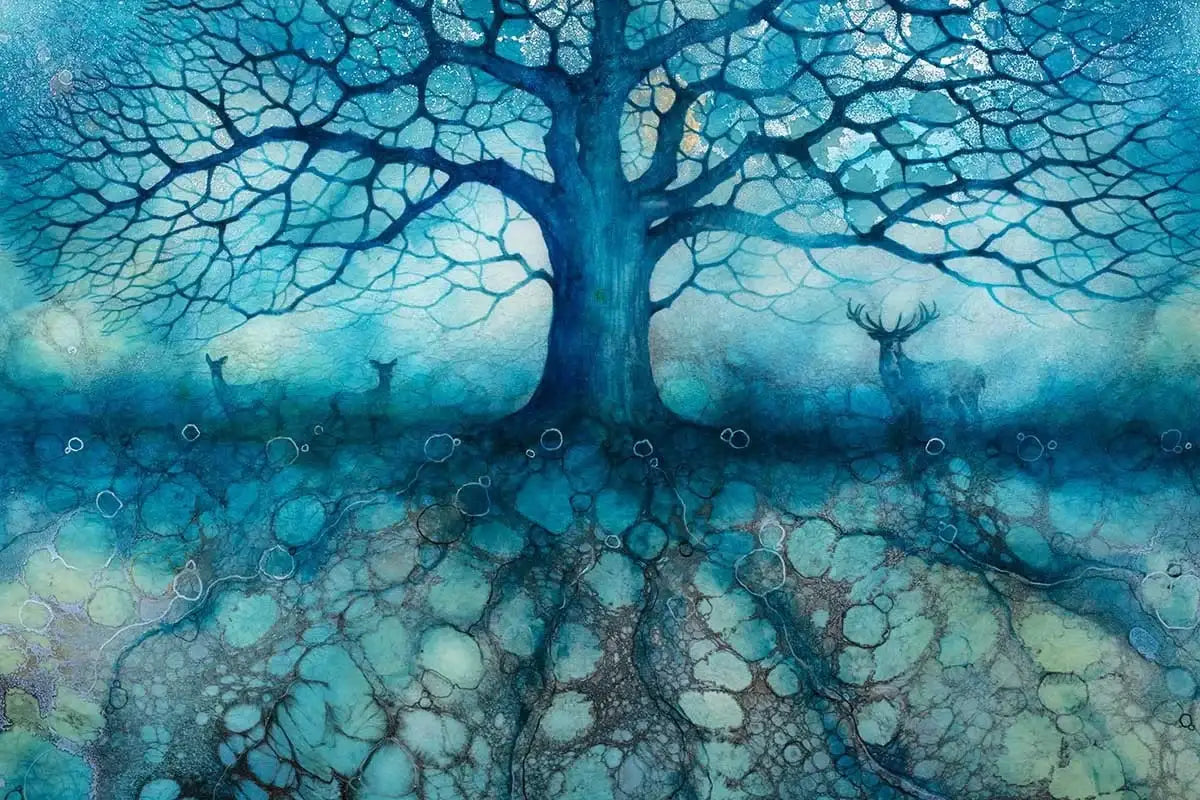 Azure Haze - Original - SOLD by artist Kerry Darlington - Wyecliffe Galleries