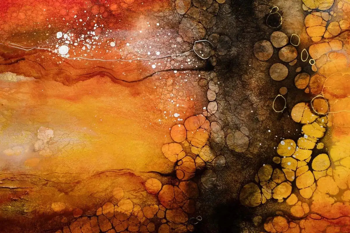 Banda Api - SOLD by artist Kerry Darlington - Wyecliffe Galleries