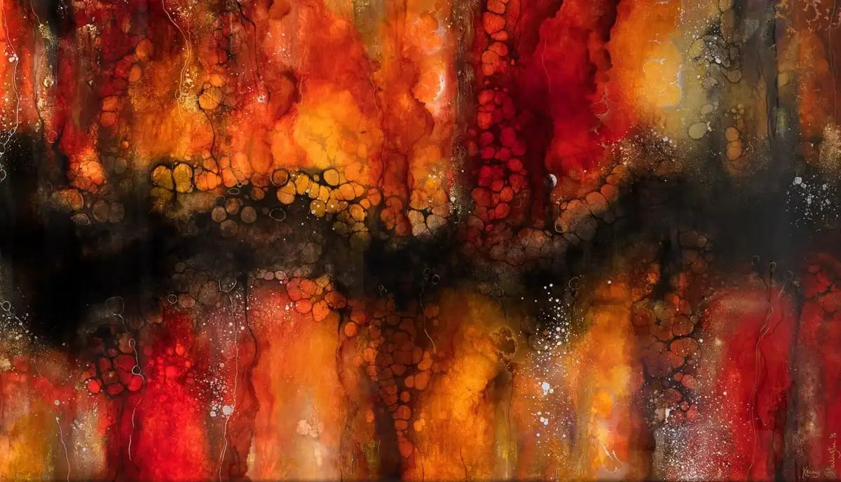Banda Api - SOLD by artist Kerry Darlington - Wyecliffe Galleries