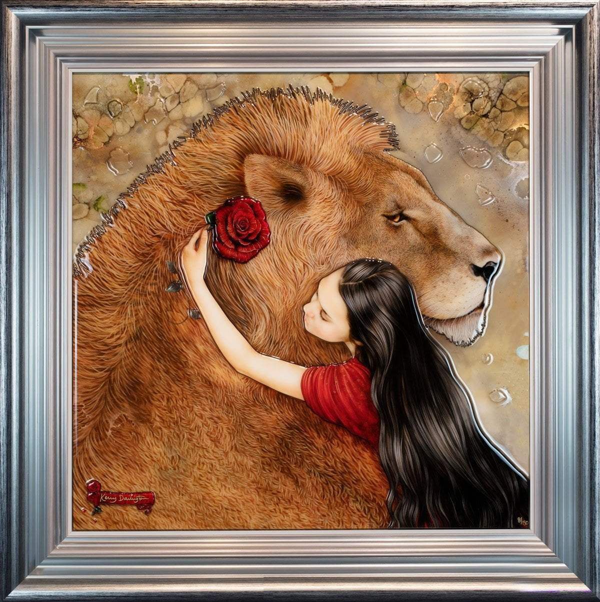 Beauty and the Beast - Edition - SOLD by artist Kerry Darlington - Wyecliffe Galleries