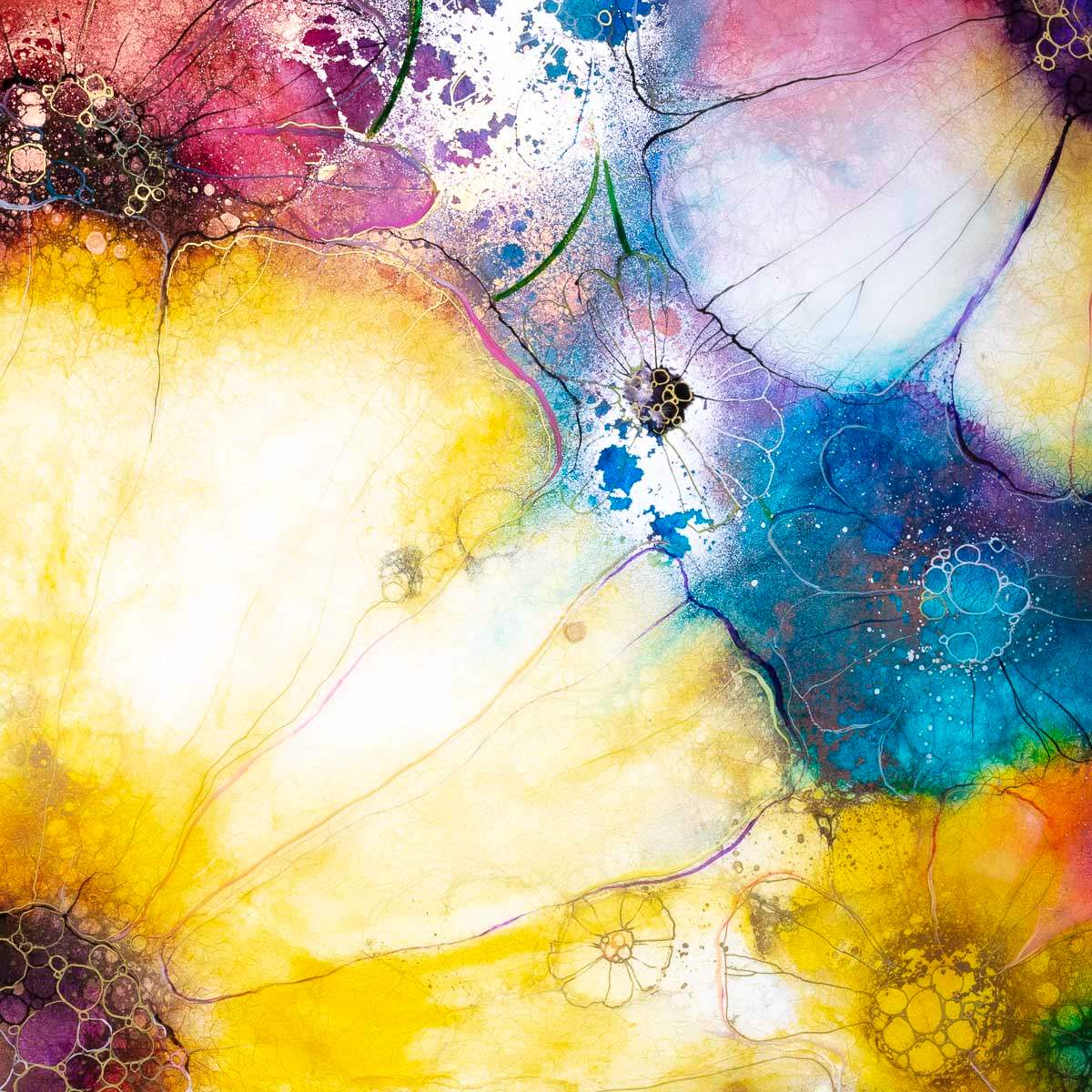 Bee Balm - Original - SOLD by artist Kerry Darlington - Wyecliffe Galleries