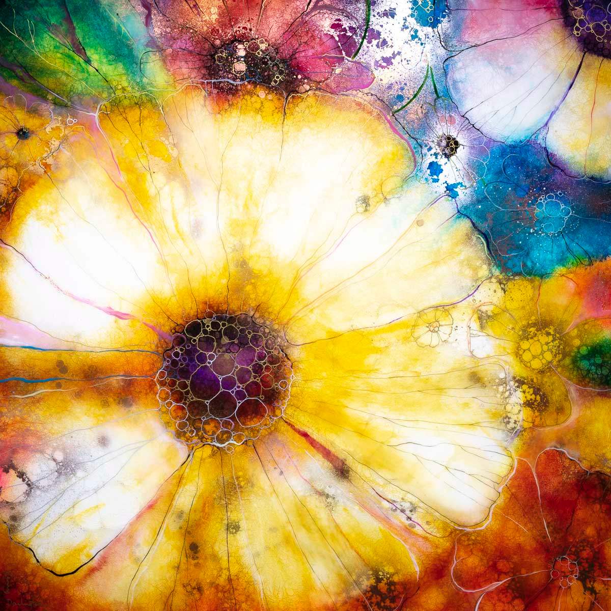 Bee Balm - Original - SOLD by artist Kerry Darlington - Wyecliffe Galleries