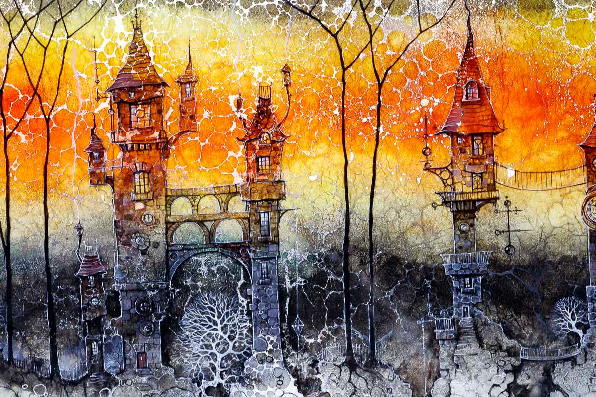 Belladonna Lane - Original by artist Kerry Darlington - Wyecliffe Galleries