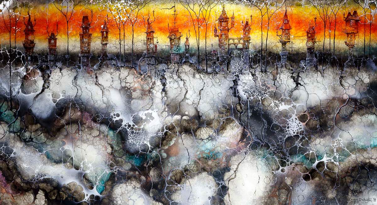 Belladonna Lane - Original by artist Kerry Darlington - Wyecliffe Galleries