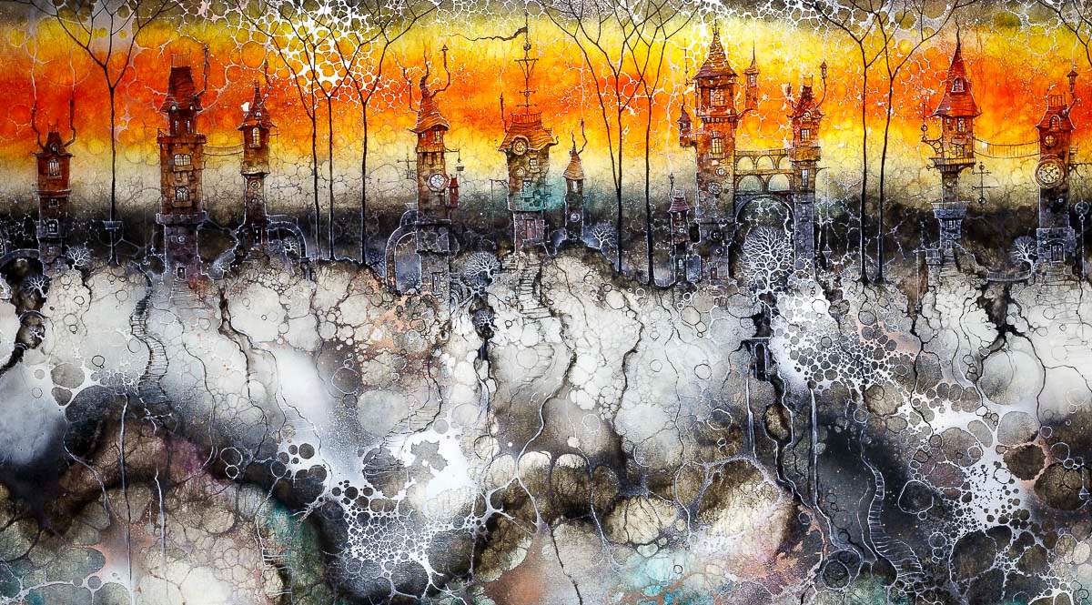 Belladonna Lane - Original by artist Kerry Darlington - Wyecliffe Galleries