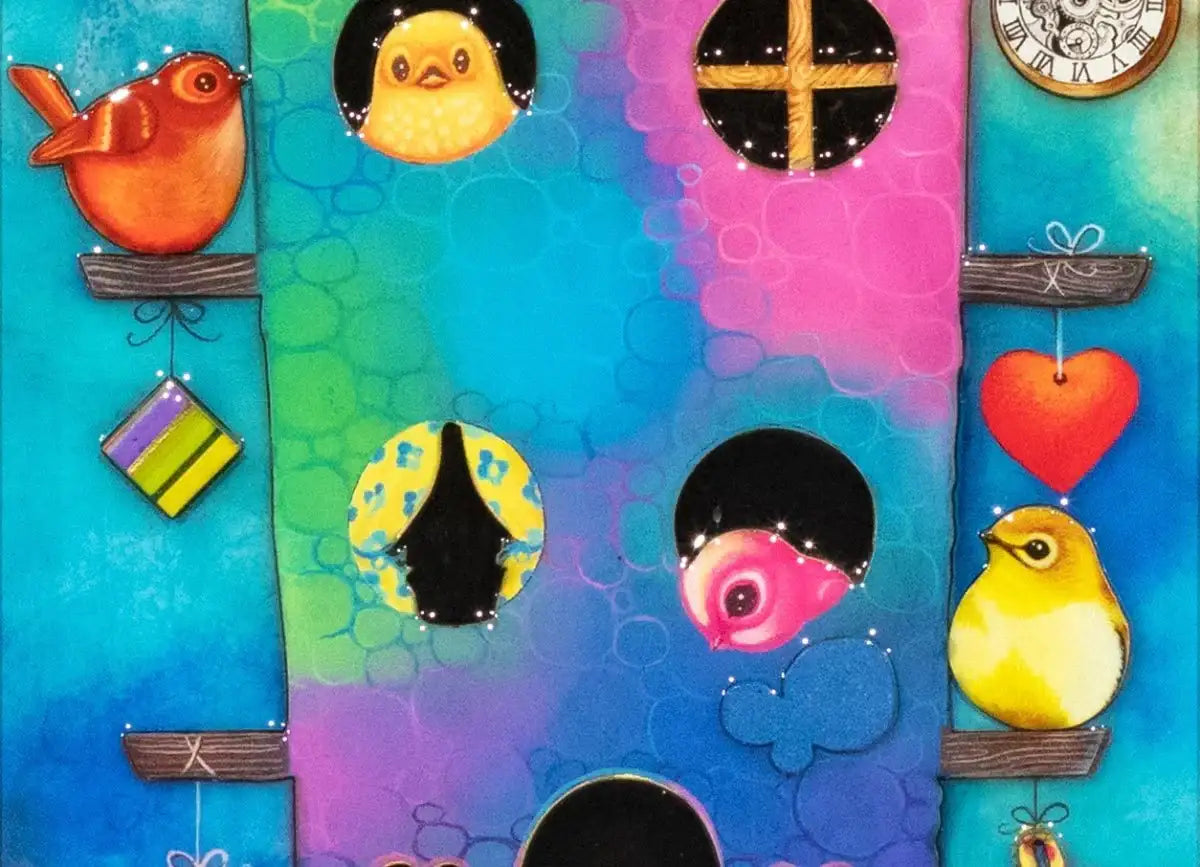 Birdhouse In Your Soul - Unique Edition by artist Kerry Darlington - Wyecliffe Galleries