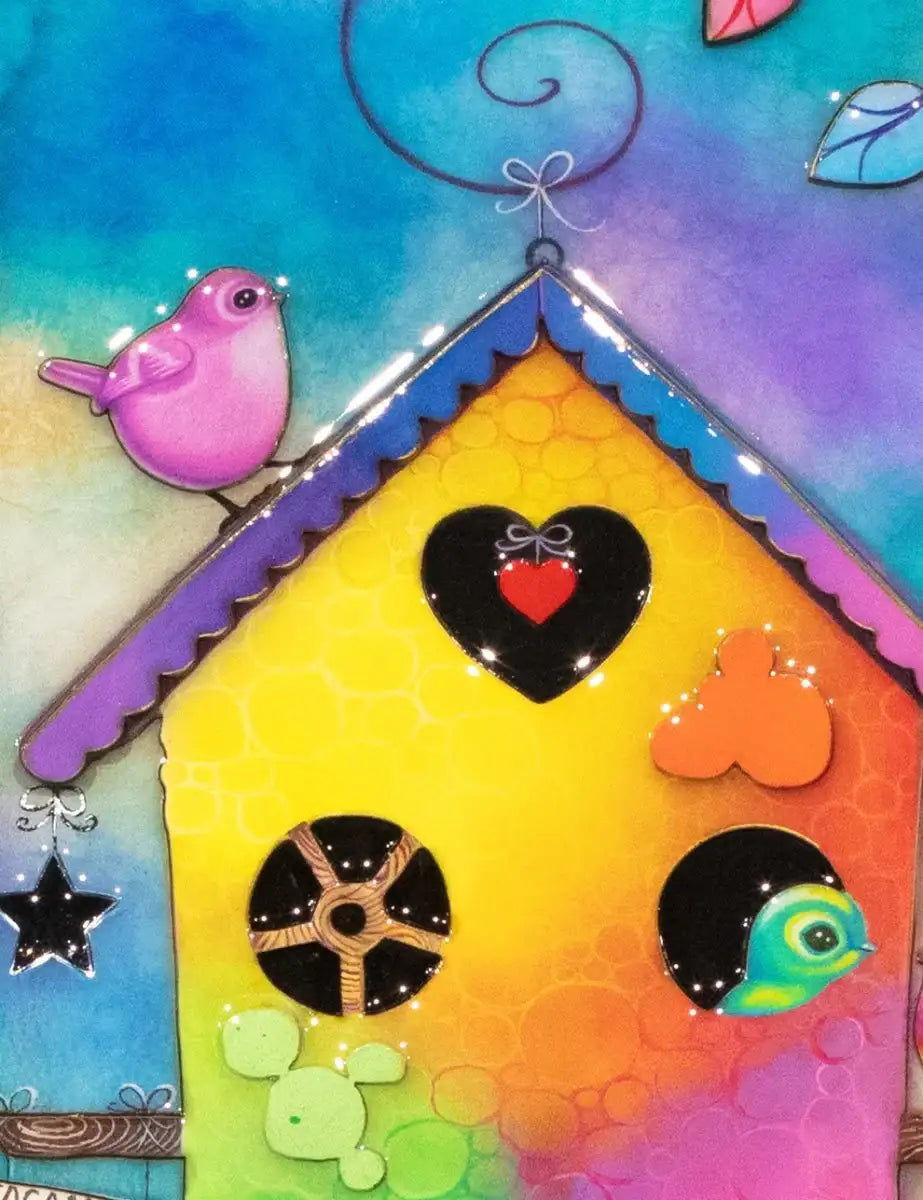 Birdhouse In Your Soul - Unique Edition by artist Kerry Darlington - Wyecliffe Galleries