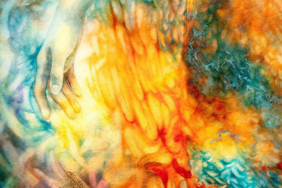 Birth of An Angel - Original - SOLD by artist Kerry Darlington - Wyecliffe Galleries