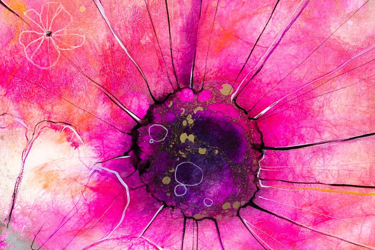 Blanket of Flowers - Original - SOLD by artist Kerry Darlington - Wyecliffe Galleries