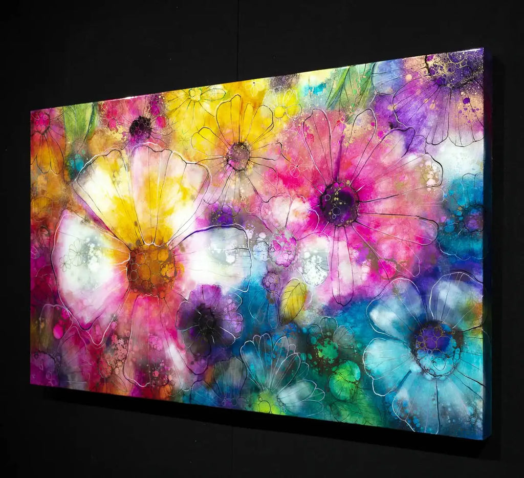 Blanket of Flowers - Original - SOLD by artist Kerry Darlington - Wyecliffe Galleries