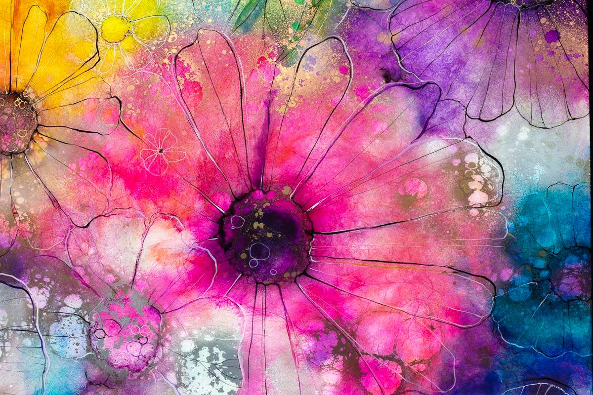 Blanket of Flowers - Original - SOLD by artist Kerry Darlington - Wyecliffe Galleries