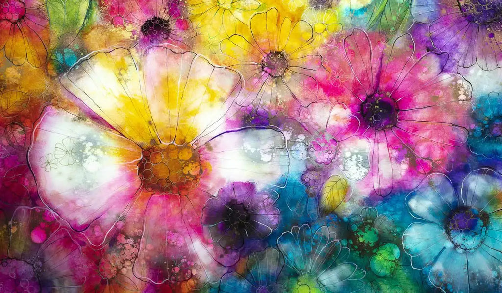 Blanket of Flowers - Original - SOLD by artist Kerry Darlington - Wyecliffe Galleries