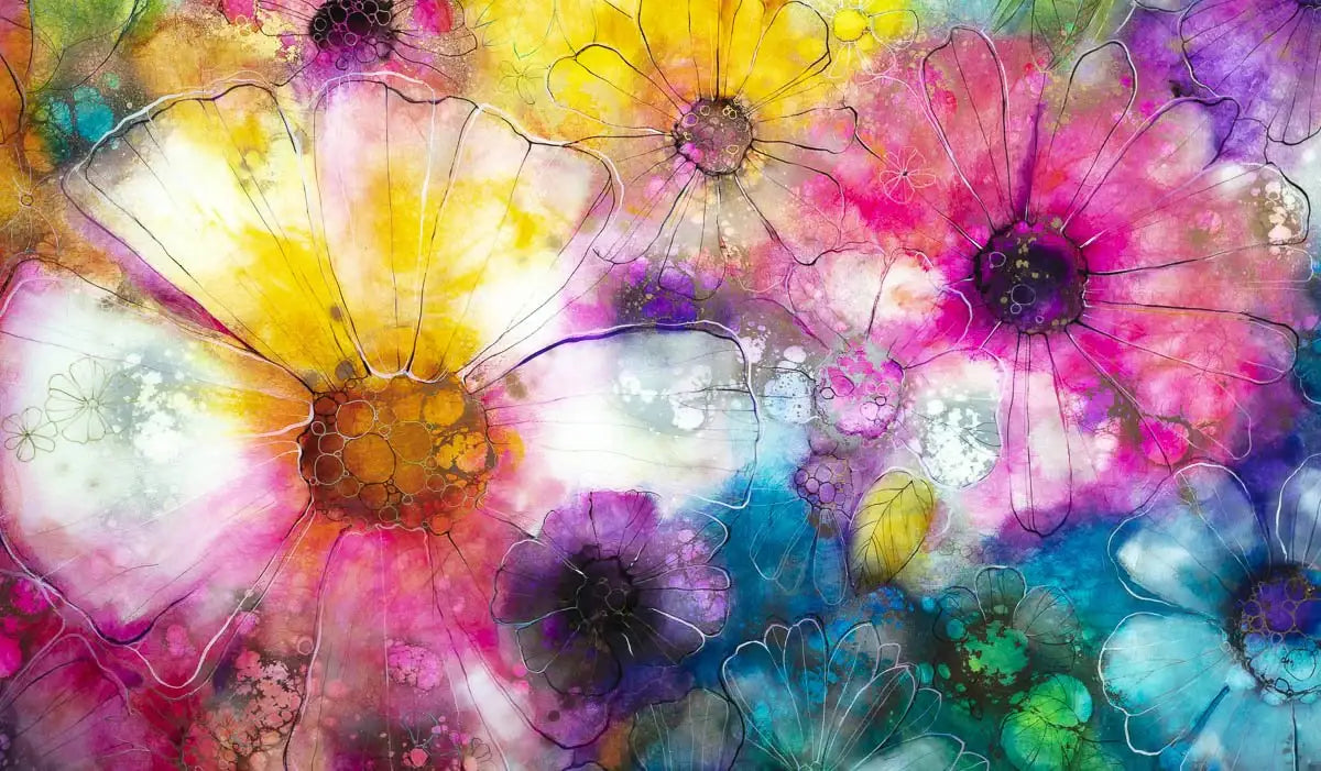 Blanket of Flowers - Original - SOLD by artist Kerry Darlington - Wyecliffe Galleries