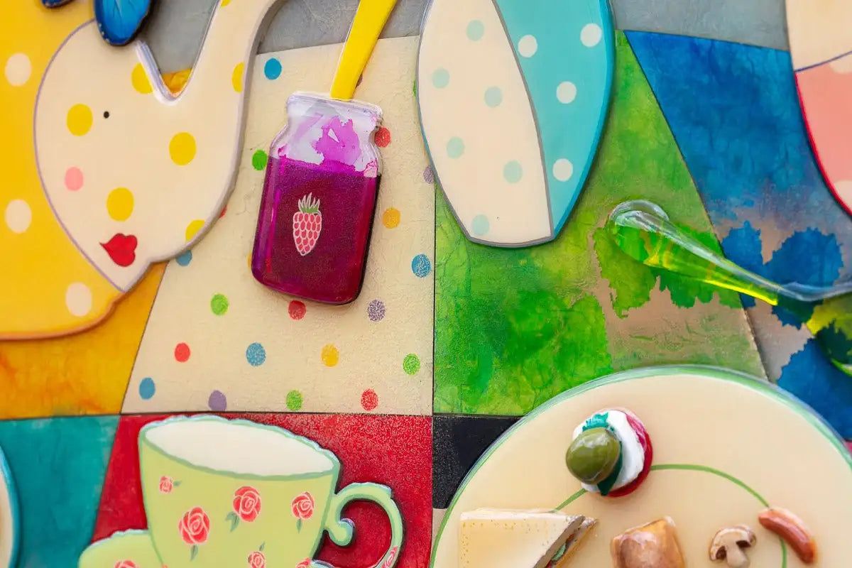 Bloomsbury and Maples Afternoon Tea Shop - Original SOLD by artist Kerry Darlington - Wyecliffe Galleries