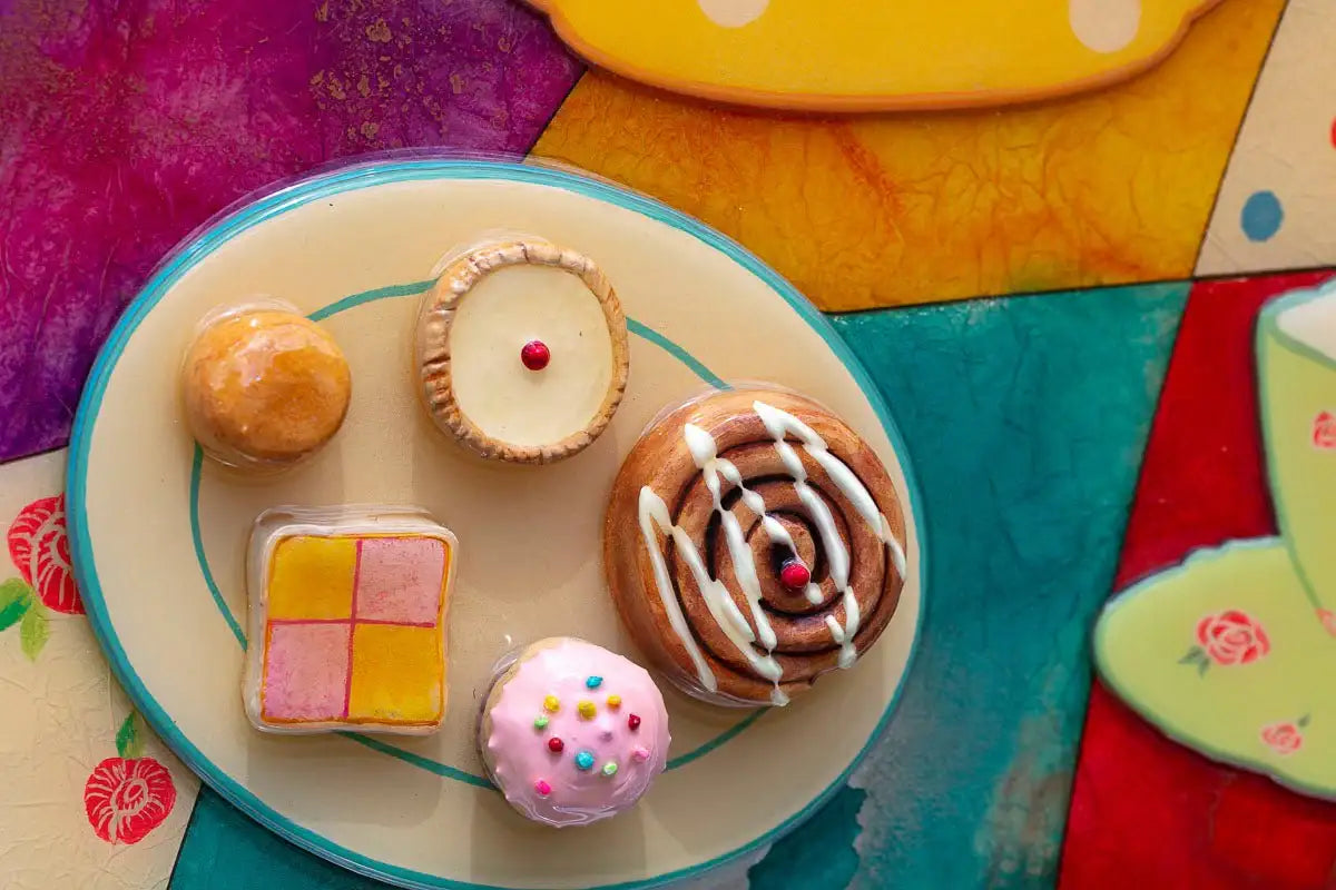 Bloomsbury and Maples Afternoon Tea Shop - Original SOLD by artist Kerry Darlington - Wyecliffe Galleries