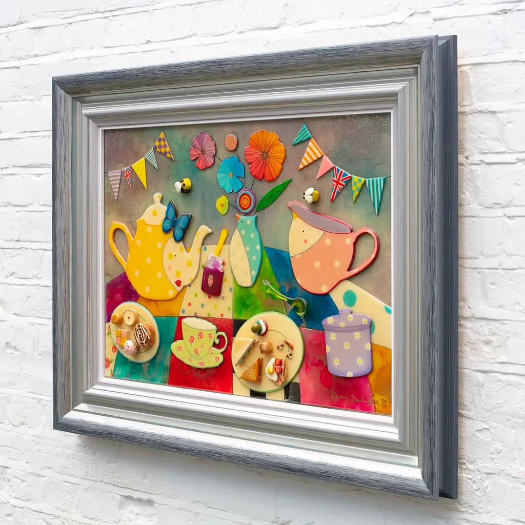 Bloomsbury and Maples Afternoon Tea Shop - Original SOLD by artist Kerry Darlington - Wyecliffe Galleries