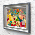 Bloomsbury and Maples Afternoon Tea Shop - Original SOLD by artist Kerry Darlington - Wyecliffe Galleries