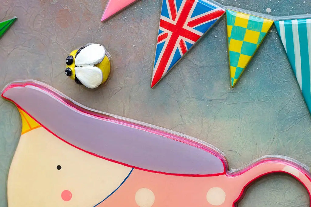 Bloomsbury and Maples Afternoon Tea Shop - Original SOLD by artist Kerry Darlington - Wyecliffe Galleries