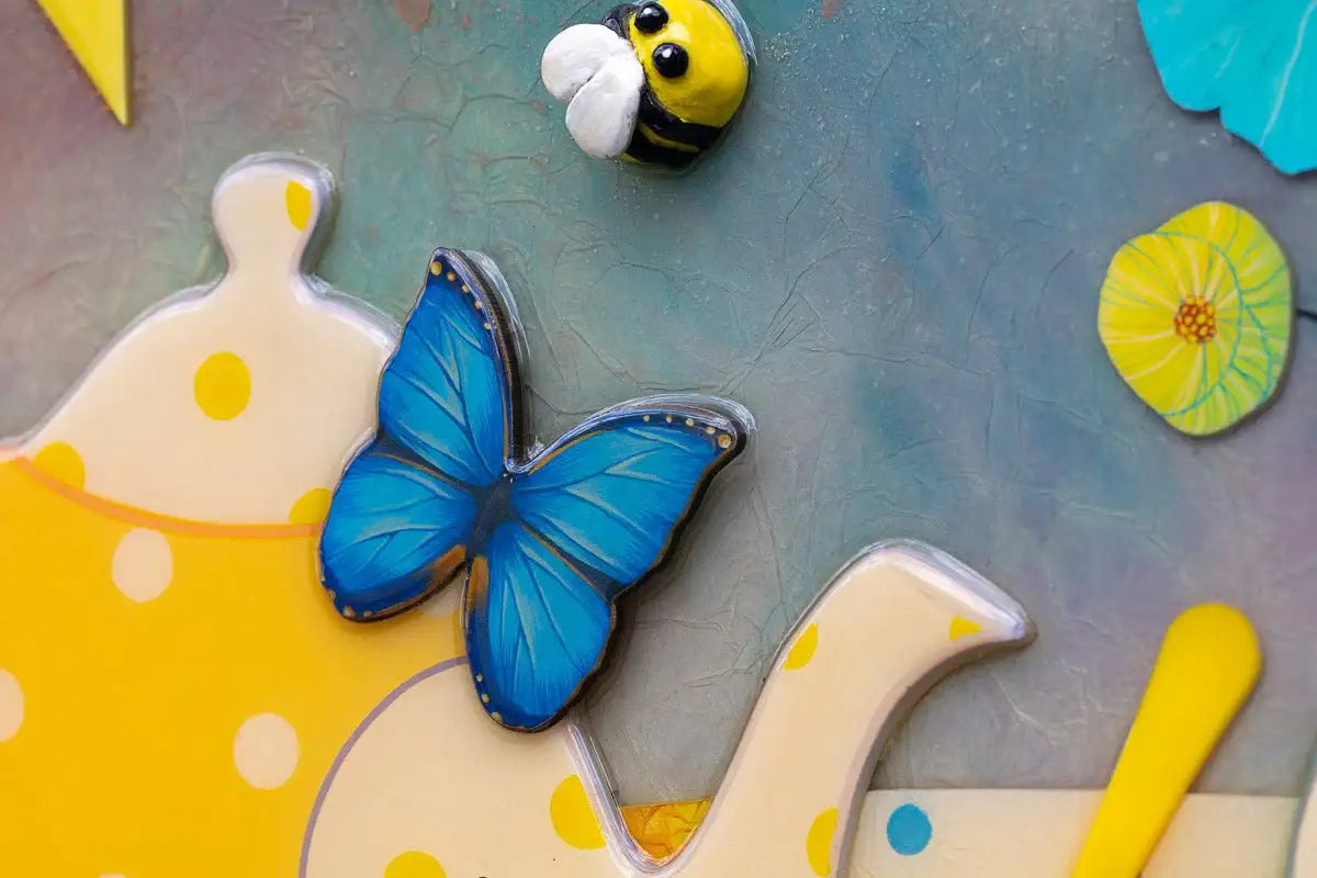 Bloomsbury and Maples Afternoon Tea Shop - Original SOLD by artist Kerry Darlington - Wyecliffe Galleries