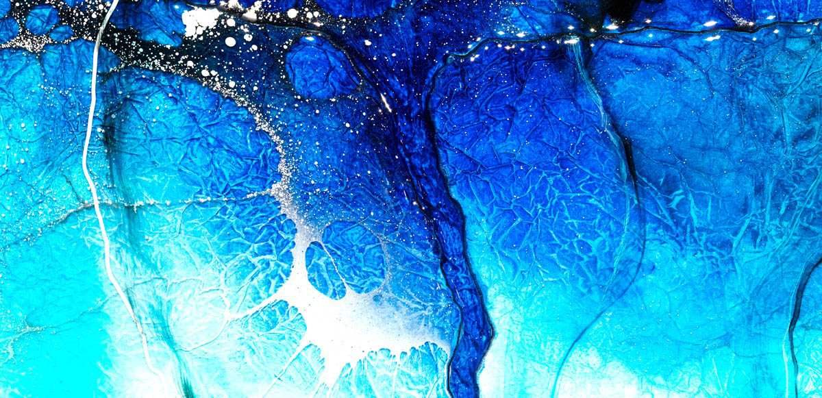 Blue Lake Crater - Original - SOLD by artist Kerry Darlington - Wyecliffe Galleries