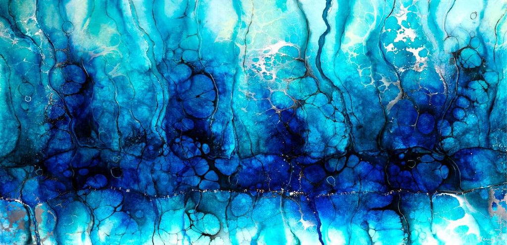 Blue Lake Crater - Original - SOLD by artist Kerry Darlington - Wyecliffe Galleries