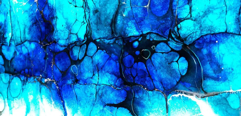 Blue Lake Crater - Original - SOLD by artist Kerry Darlington - Wyecliffe Galleries