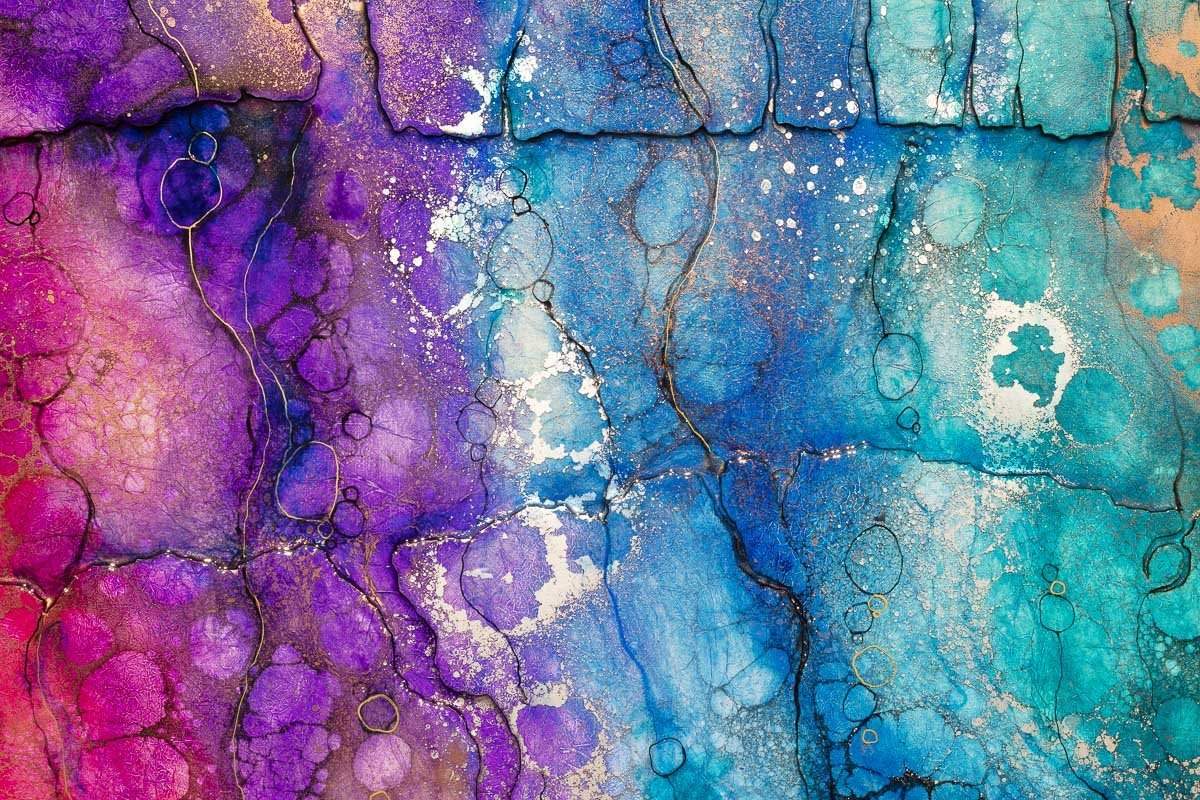 Blue Quartz - Original SOLD by artist Kerry Darlington - Wyecliffe Galleries