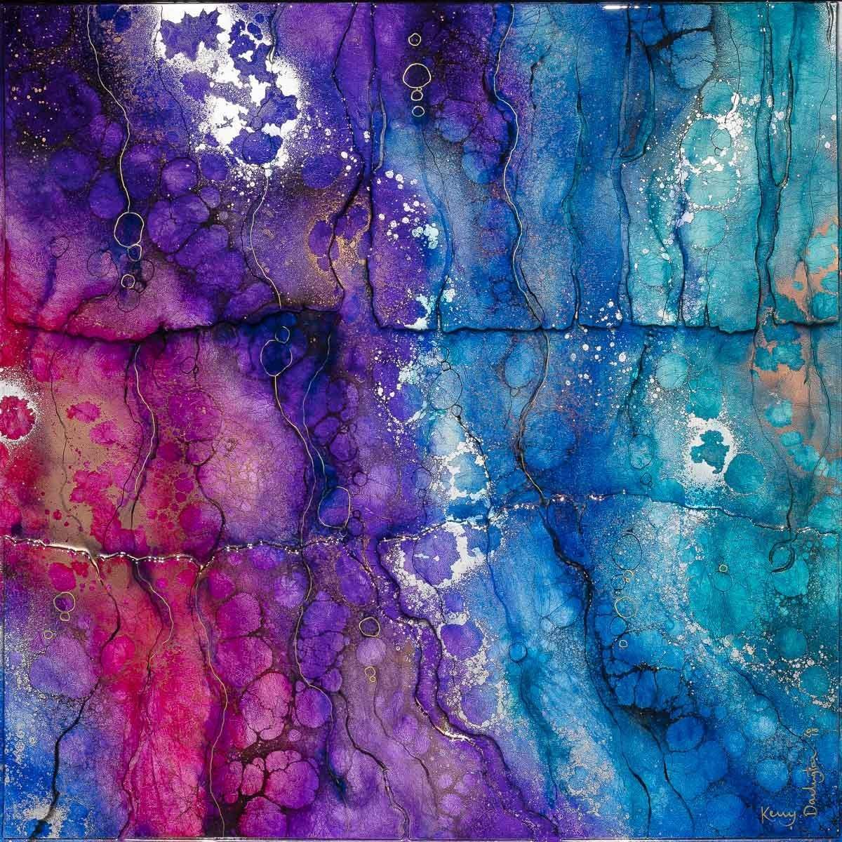Blue Quartz - Original SOLD by artist Kerry Darlington - Wyecliffe Galleries