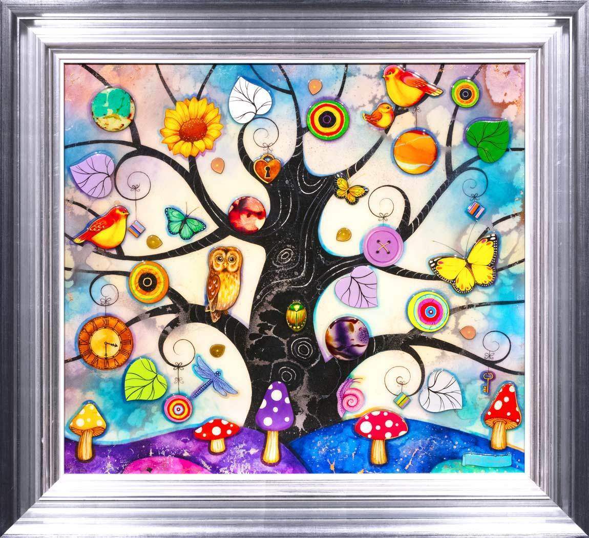 Blue Tree of Charms - Edition by artist Kerry Darlington - Wyecliffe Galleries