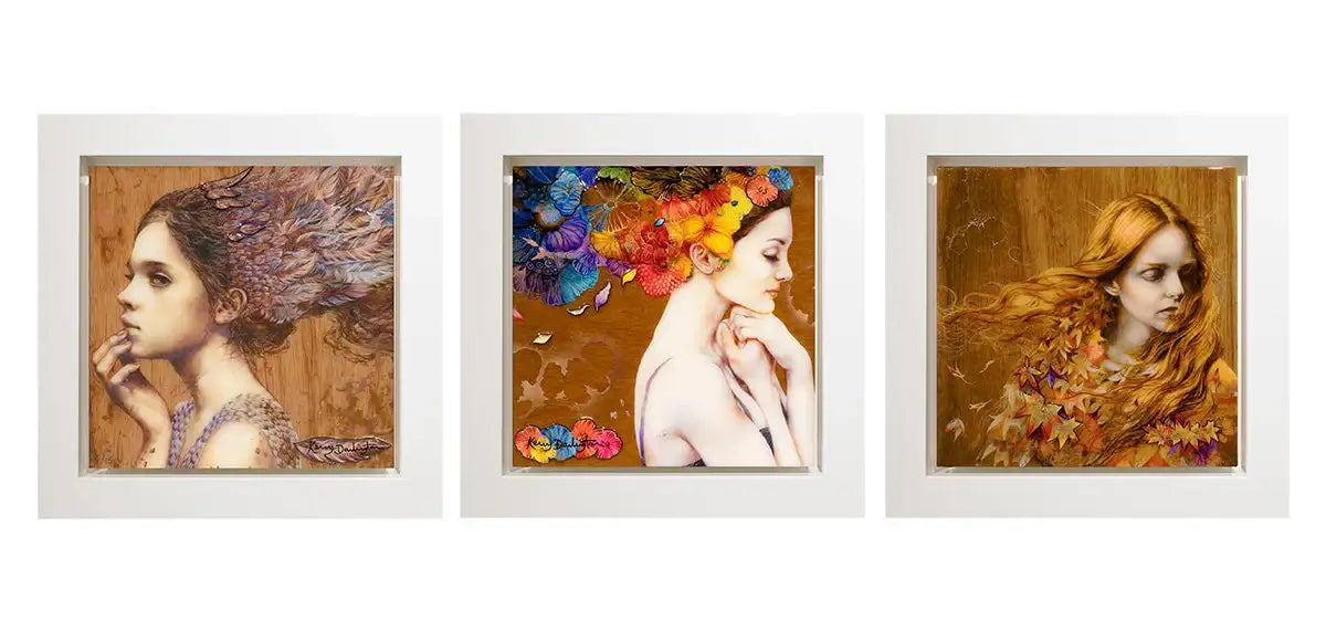 Boutique Faces, AP Set 2017 - SOLD OUT by artist Kerry Darlington - Wyecliffe Galleries