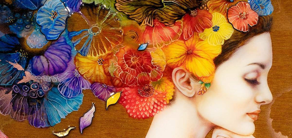 Boutique Faces, AP Set 2017 - SOLD OUT by artist Kerry Darlington - Wyecliffe Galleries