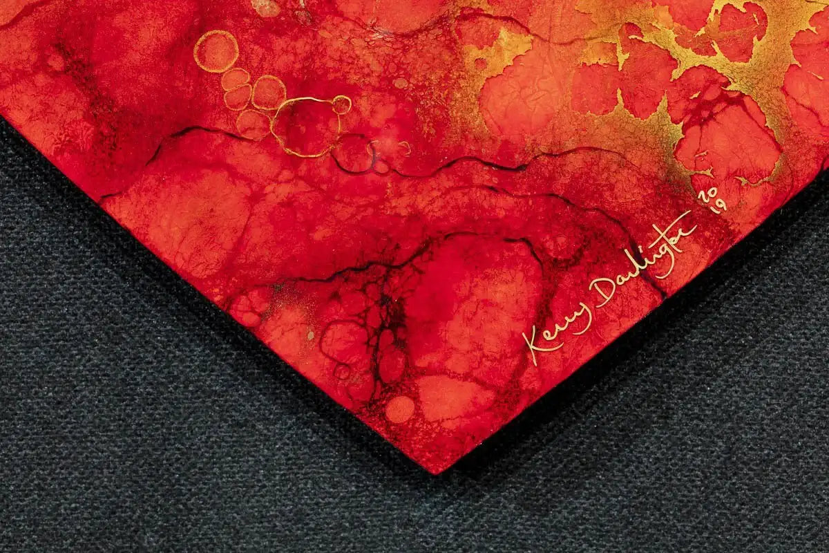 Cariad - Original - SOLD by artist Kerry Darlington - Wyecliffe Galleries