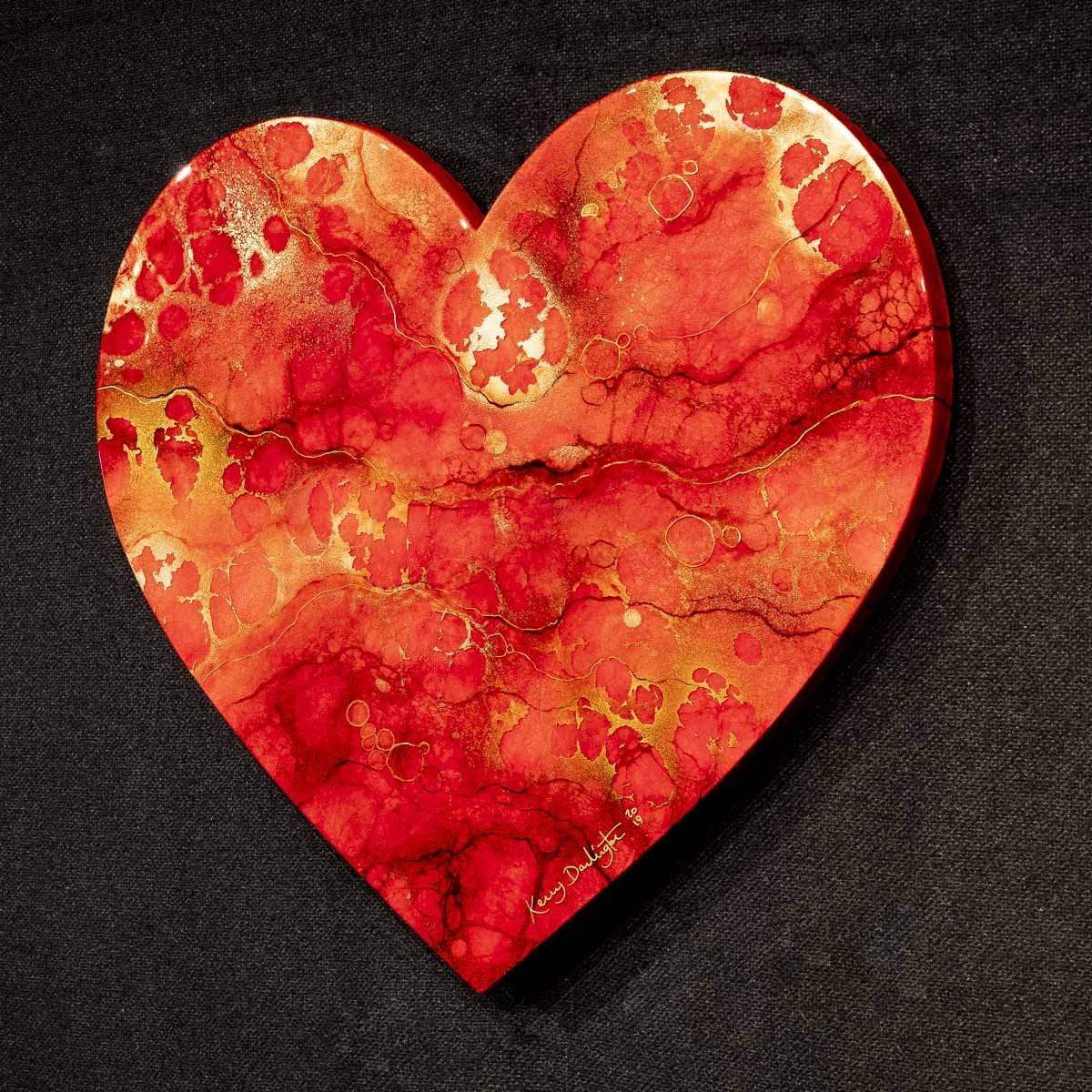 Cariad - Original - SOLD by artist Kerry Darlington - Wyecliffe Galleries