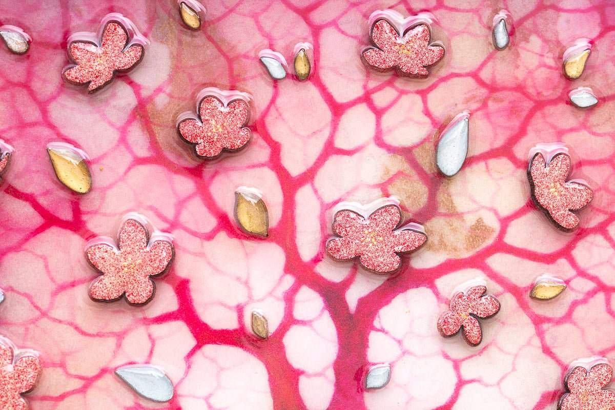 Cherry Blossom - Unique Edition by artist Kerry Darlington - Wyecliffe Galleries