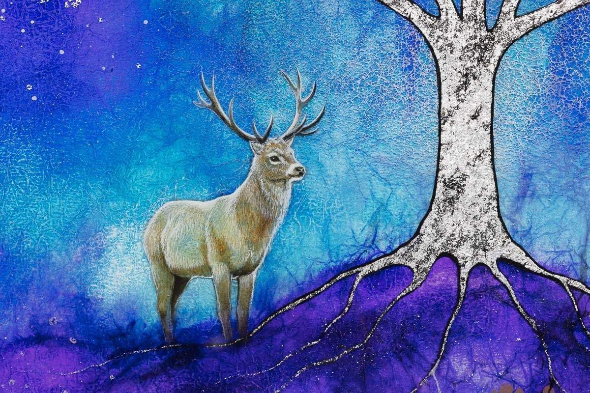 Cloak of Stars - Original - SOLD by artist Kerry Darlington - Wyecliffe Galleries