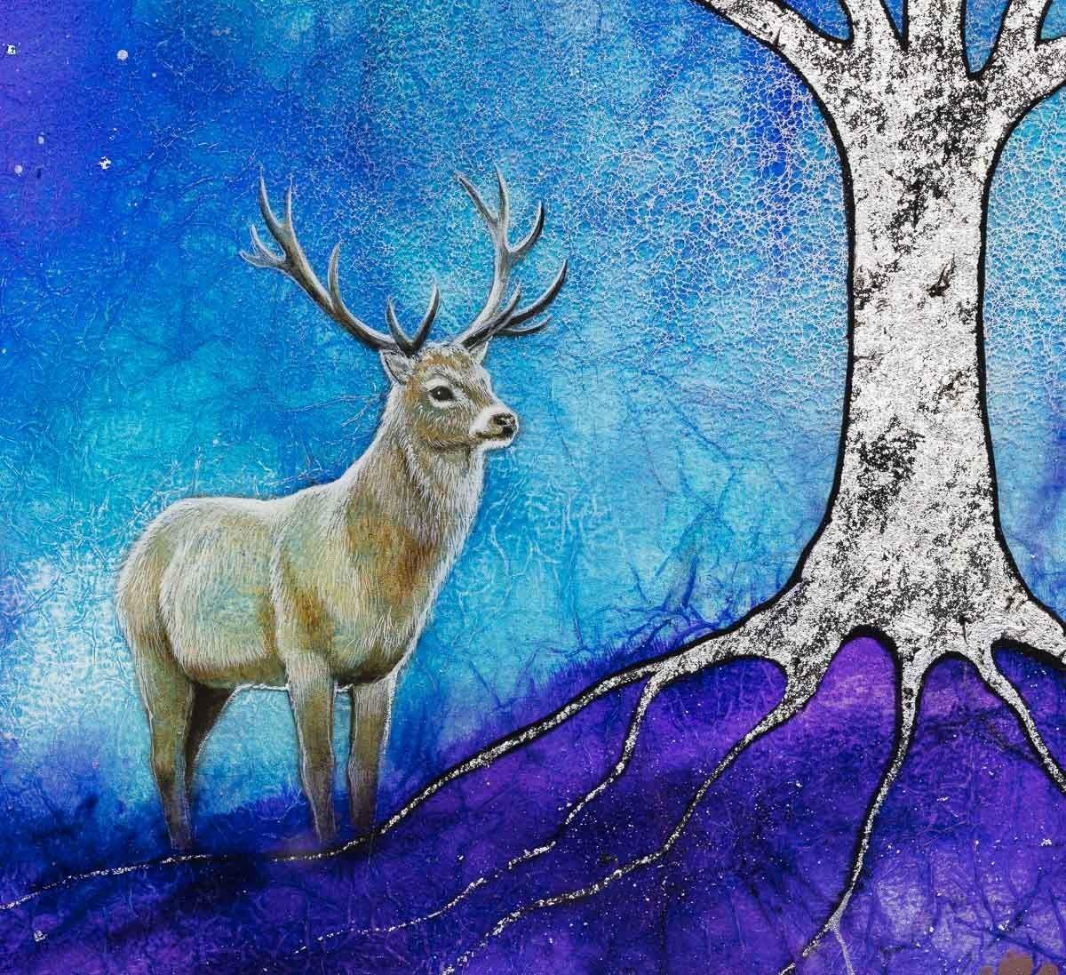 Cloak of Stars - Original - SOLD by artist Kerry Darlington - Wyecliffe Galleries