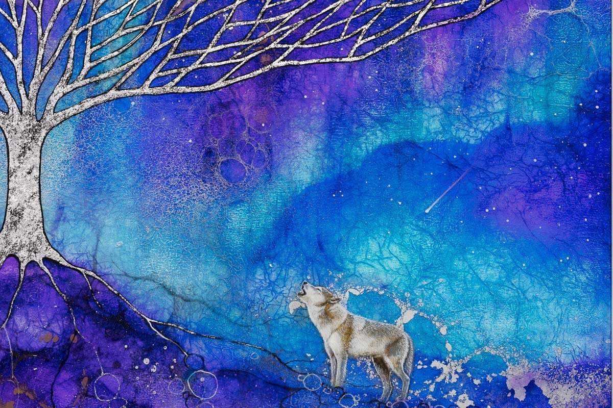 Cloak of Stars - Original - SOLD by artist Kerry Darlington - Wyecliffe Galleries