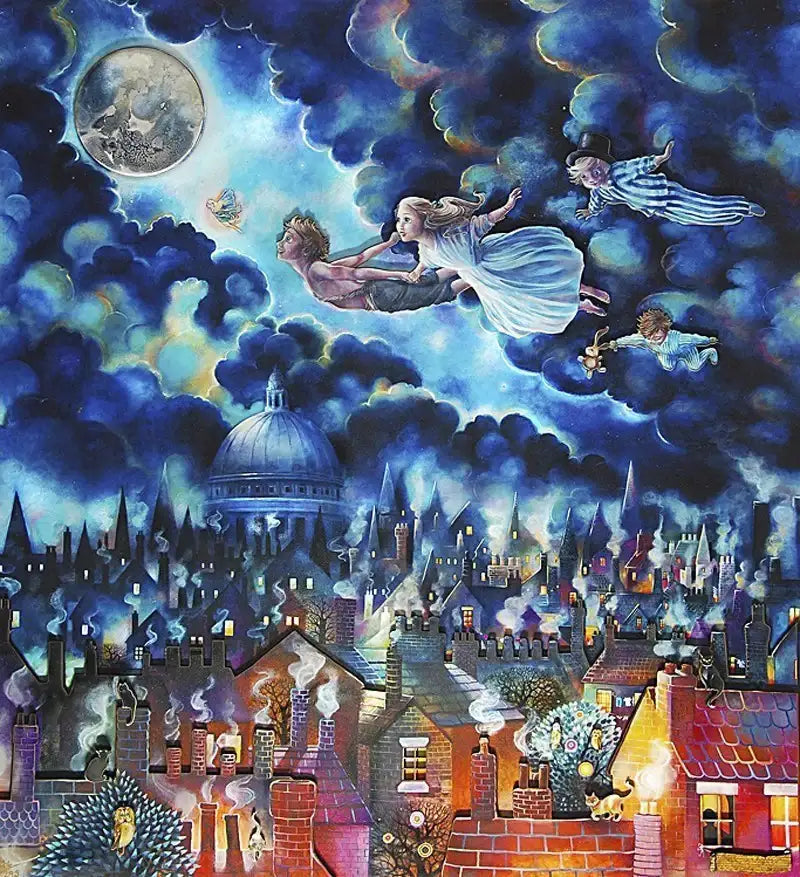 Come Away, Come Away - Peter Pan - SOLD OUT by artist Kerry Darlington - Wyecliffe Galleries