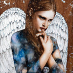 Cosmic Angel - Original - SOLD by artist Kerry Darlington - Wyecliffe Galleries