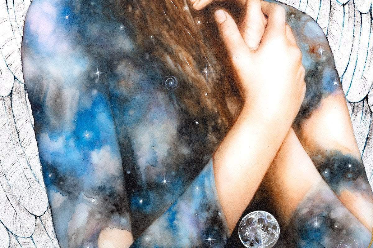 Cosmic Angel - Original - SOLD by artist Kerry Darlington - Wyecliffe Galleries