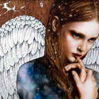 Cosmic Angel - Original - SOLD by artist Kerry Darlington - Wyecliffe Galleries