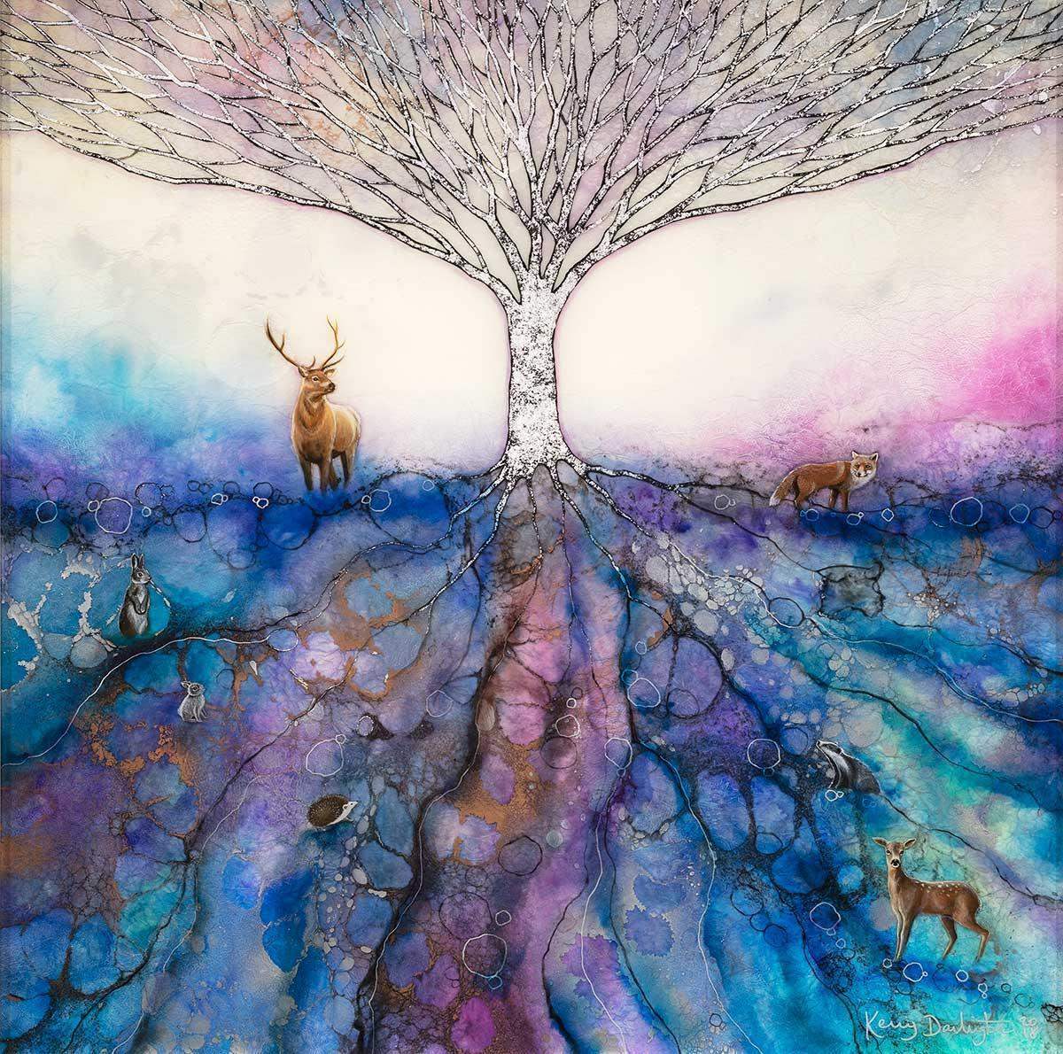 Cosmic Principles - SOLD by artist Kerry Darlington - Wyecliffe Galleries